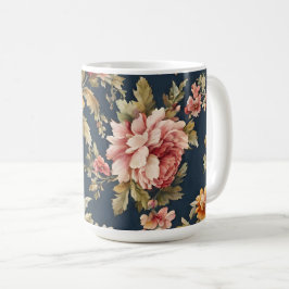 Taza De Café Hermoso patrón floral italiano