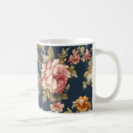 Taza De Café Hermoso patrón floral italiano