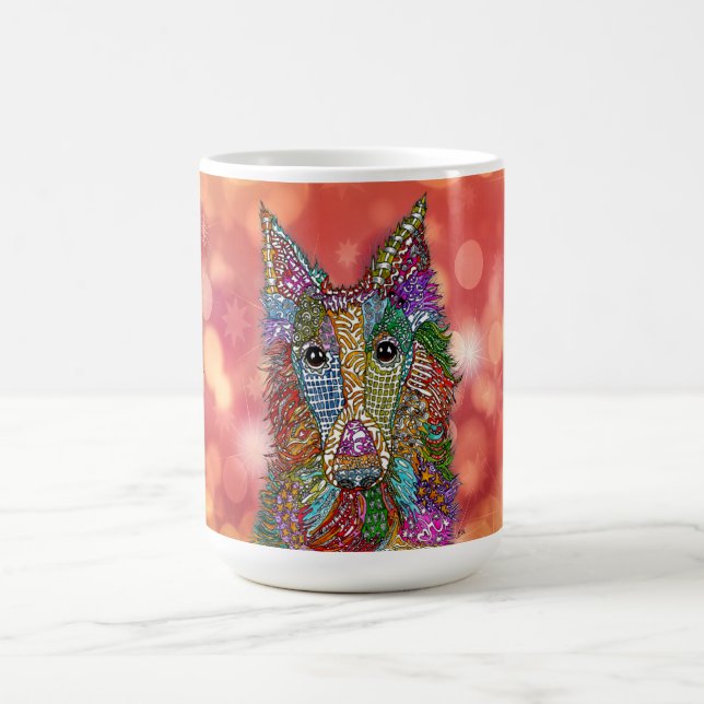Taza De Café Hermoso Perro de Viento Silken (Centro)