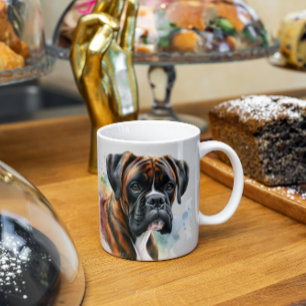 Taza De Café Hermoso perro fantasma en acuarela
