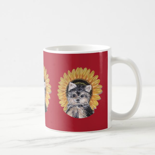Taza De Café Hermoso Perro Terrier de Yorkshire (Derecha)