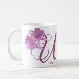 Taza De Café Hermoso personalizable Un nombre bonito rosa flora