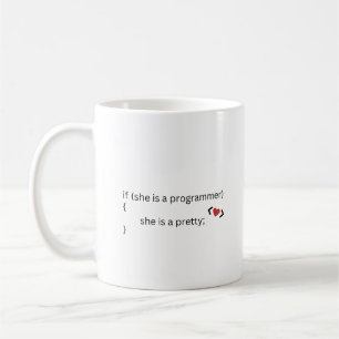 Taza De Café Hermoso programador Chica, barrido diseñado para c