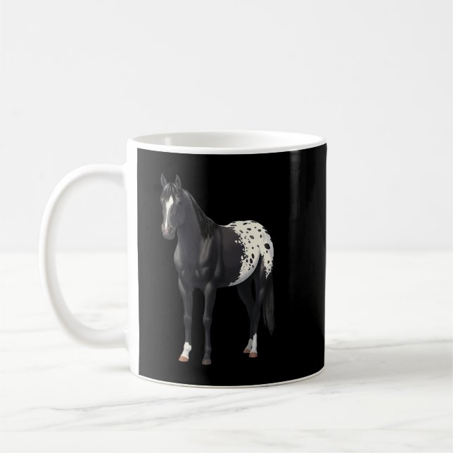 Taza De Café Hermoso regalo de abanico Appaloosa en blanco negr (Izquierda)