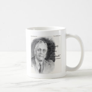 Taza De Café Hermoso retrato de FDR y cita de "Miedo a sí mismo