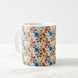 Taza De Café Hermoso romántico primaveral floral femenino elega