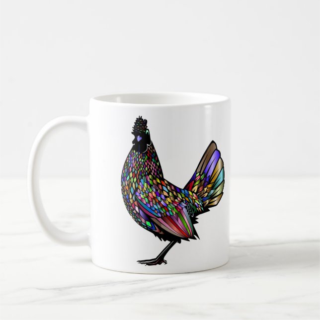 Taza De Café Hermoso Rooster de Vivid Ecléctic (Izquierda)
