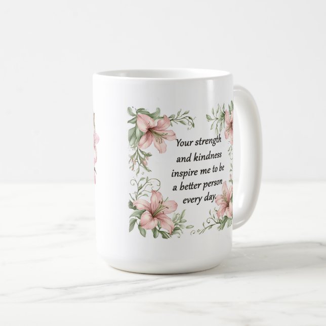 Taza De Café Hermoso Sentimiento para Envoltura de Mamá (Anverso derecho)