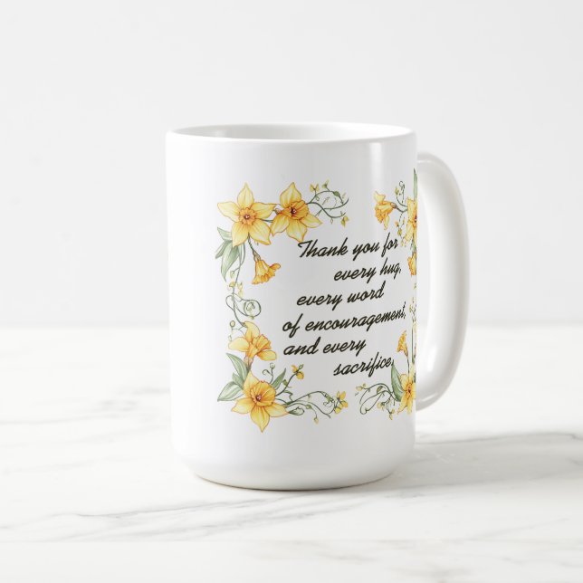 Taza De Café Hermoso Sentimiento para Envoltura de Mamá (Anverso derecho)