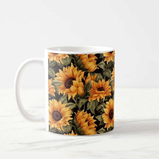 Taza De Café Hermoso Sunflower Mug (Izquierda)