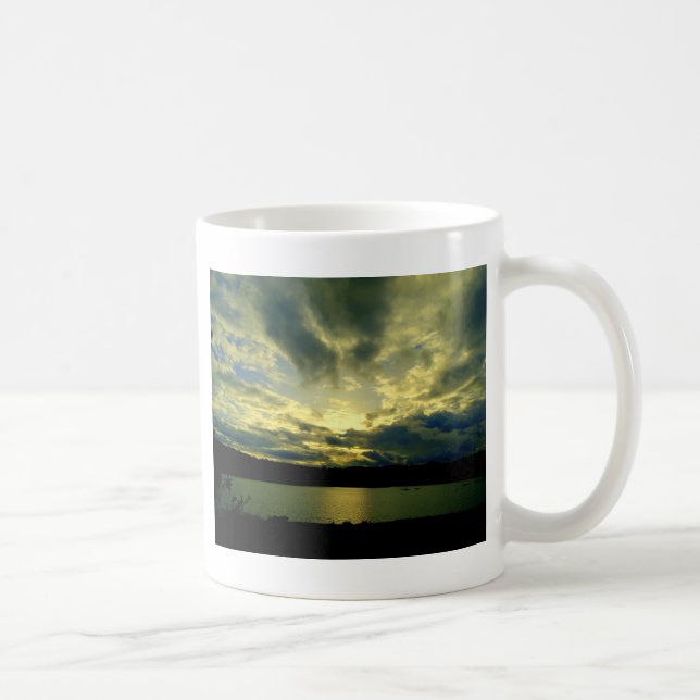 Taza De Café Hermoso Sunset Escenario Paisaje Fotográfico Arte (Derecha)