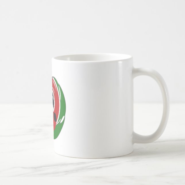 Taza De Café Hermoso tapiz keniano: mariposa de bandera keniana (Derecha)