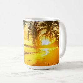 Taza De Café Hermoso Tazón Tropical