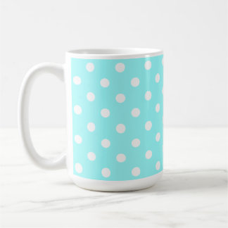 Taza De Café Hermoso verde de los 50 con lunares blancos