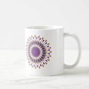 Taza De Café Hermoso Violeta de diseño de flores de Lotus