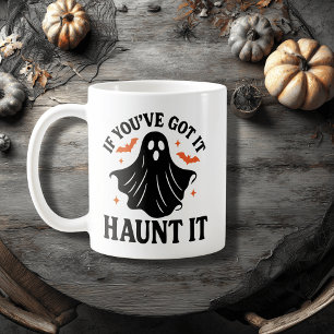 Taza De Café Hermoso y cocinado, fantasma de Halloween, murciél