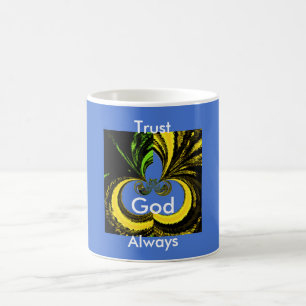 Taza De Café Hermoso y encantador arte amarillo y azul sudafric