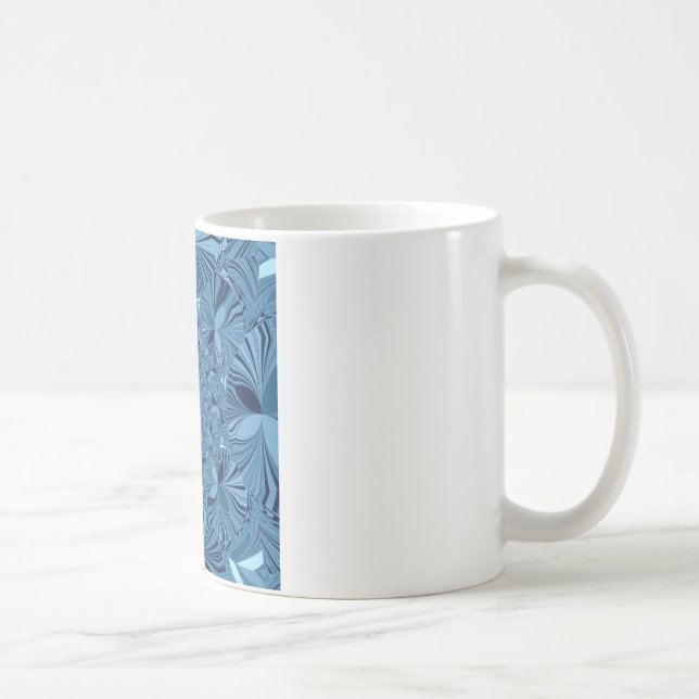 Taza De Café Hermoso y encantador arte azul kaleidoscopo irland (Derecha)