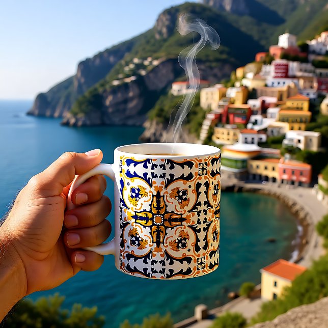 Taza De Café 💙 💛 Hermosos Azulejos azules y amarillos (💙💛 Beautiful blue and yellow Azulejos Coffee Mug)