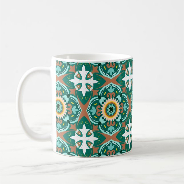 Taza De Café 💚💛 Hermosos azulejos marroquíes (Izquierda)
