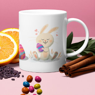 Taza De Café Hermosos conejitos felices envolvimientos de Pascu