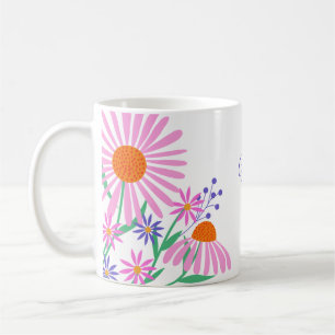 Taza De Café Hermosos Daisies nombres personalizados mugs