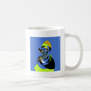 Taza De Café Hermosos Ilustraciones coloridos de silueta femeni