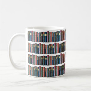 Taza De Café Hermosos libros antiguos, espinas de libros