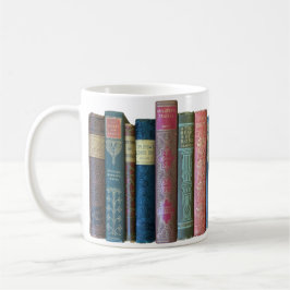 Taza De Café Hermosos libros antiguos, espinas de libros