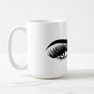 Taza De Café Hermosos ojos Extensión de latigazos Largos azotes