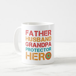 TAZA DE CAFÉ HERO PROTECTOR DE PROTECTOR DE ABUELO PARA PADRES