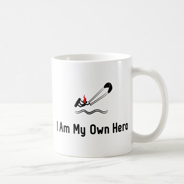 Taza De Café Héroe de Kitesurfing (Derecha)