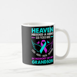 Taza De Café Héroe necesitado Dios elige suicidio a mi nieto