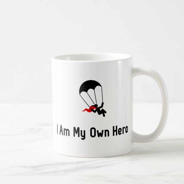 Taza De Café Héroe que se lanza en paracaídas (Derecha)