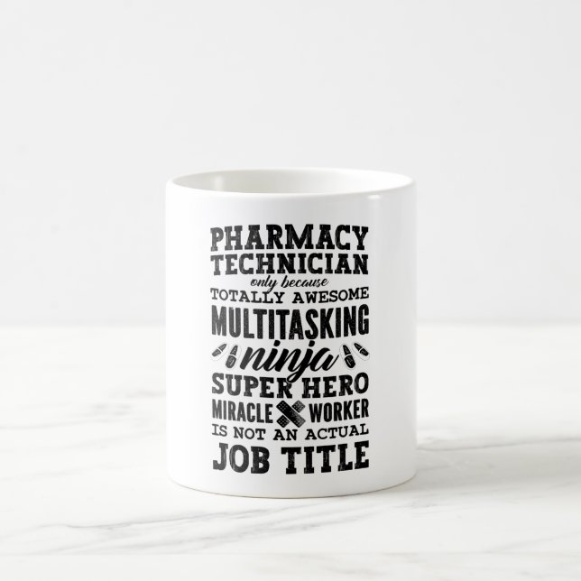 Taza De Café Héroe Técnico Farmacéutico Técnico Técnico Técnico (Centro)