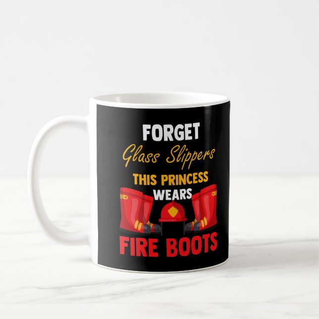 Taza De Café Héroes de bomberos mujeres bombero bombero bombero (Izquierda)