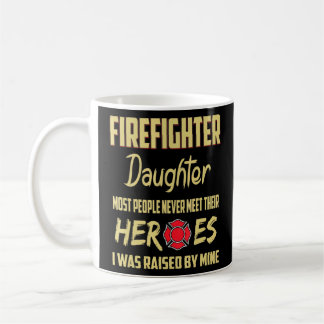 Taza De Café Héroes de la hija del bombero papá
