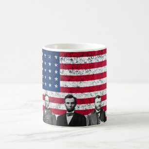 Taza De Café Héroes de la unión y la bandera americana