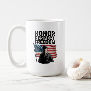 Taza De Café Héroes Veterano Día Diseño Patriótico