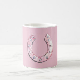 Taza De Café Herradura de Joyas Rosadas