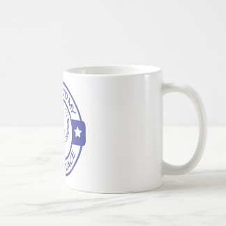 Taza De Café Herraduras felices del lugar A258 azules