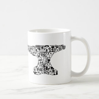 Taza De Café Herramienta-O-Rama Anvil trapo a la izquierda