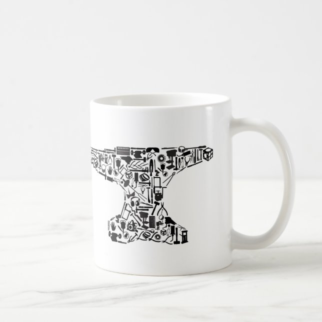 Taza De Café Herramienta-O-Rama Anvil trapo a la izquierda (Derecha)