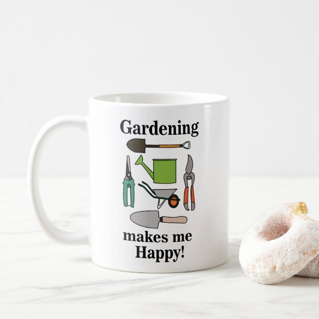Taza De Café Herramientas de jardinería Jardinería (Con donut)