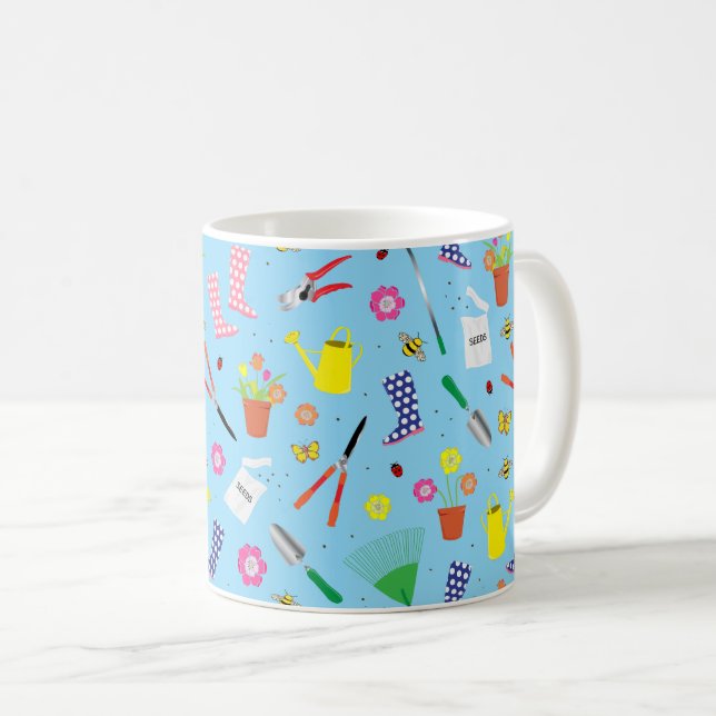 Taza De Café Herramientas de jardinería Personalizado Gardener (Anverso derecho)