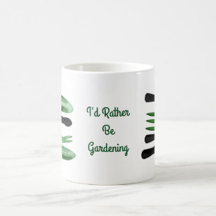 Taza De Café Herramientas de jardinería verde
