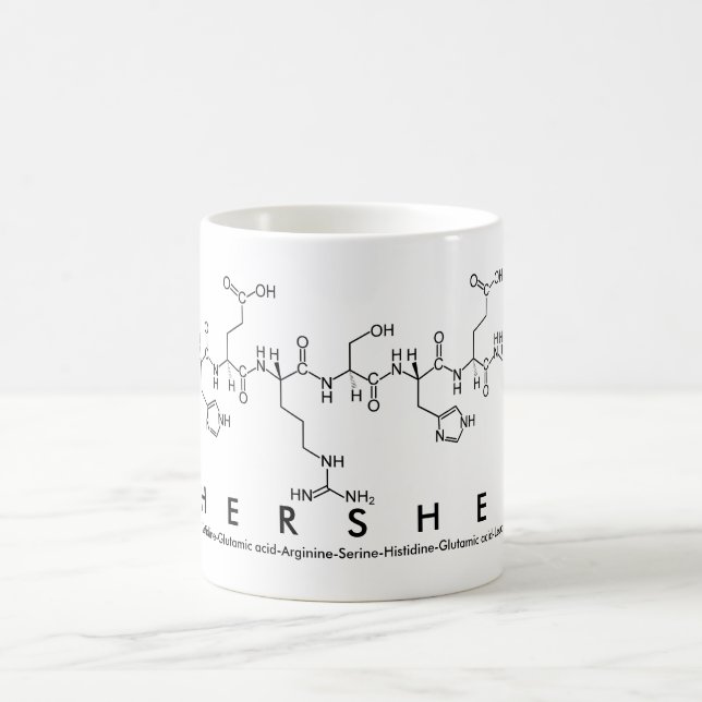 Taza De Café Hershel peptide name mug (Centro)