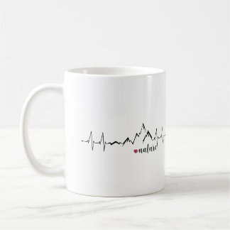 Taza De Café Herzschlag EKG Liebe zu Bergen und Natur