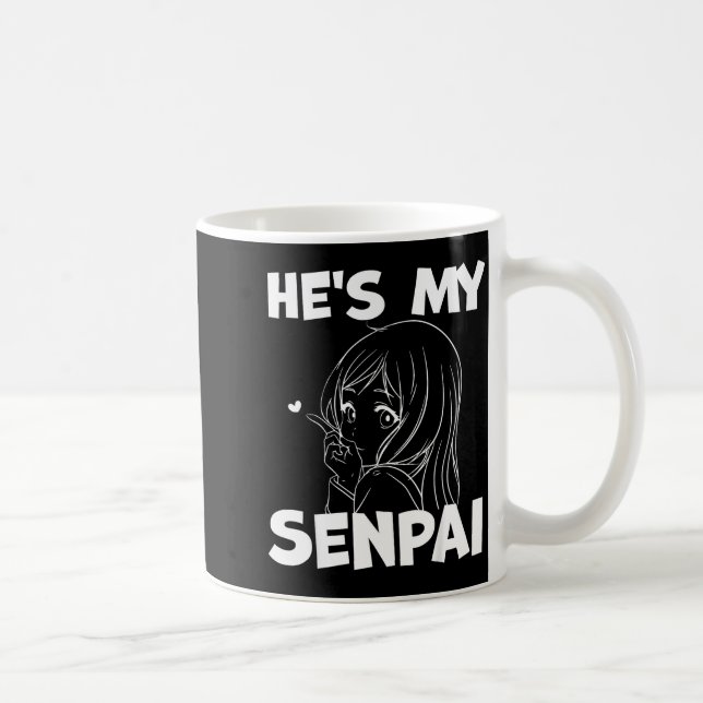 Taza De Café He's My Senpai Funny Anime Matching Couple Girlfri (Derecha)