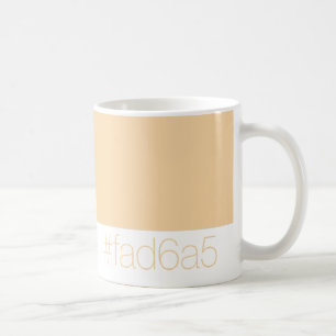 Taza De Café Hex FAD6A5 Naranja Melocotón Pálido Cálido Minimal